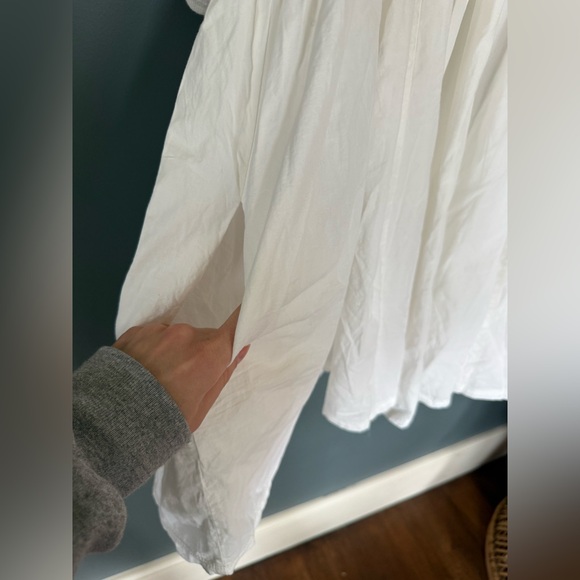 Free People Catalina mini Dress tunic white 100% cotton sz medium - Picture 14 of 16